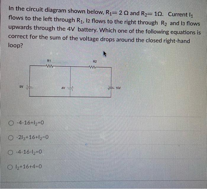 Solved In The Circuit Diagram Shown Below R And R