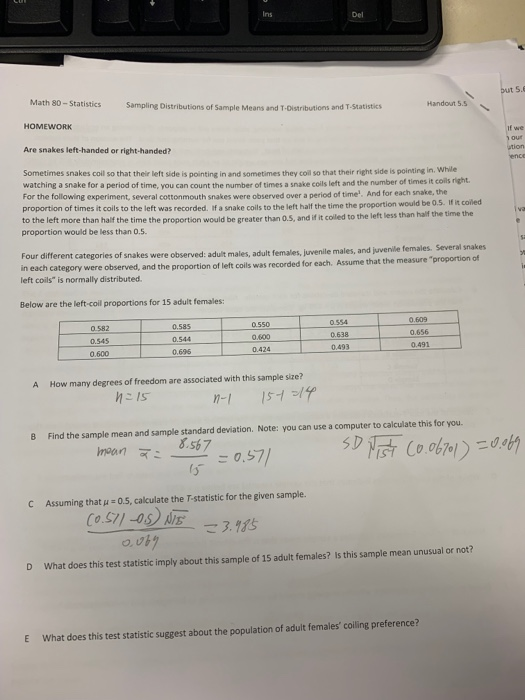 Statistics And Sampling Distributions