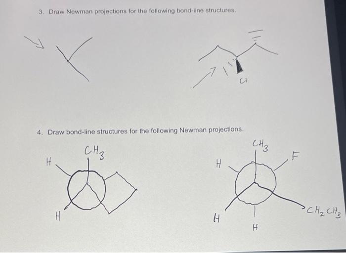 Solved Draw Newman Projections For The Following Chegg