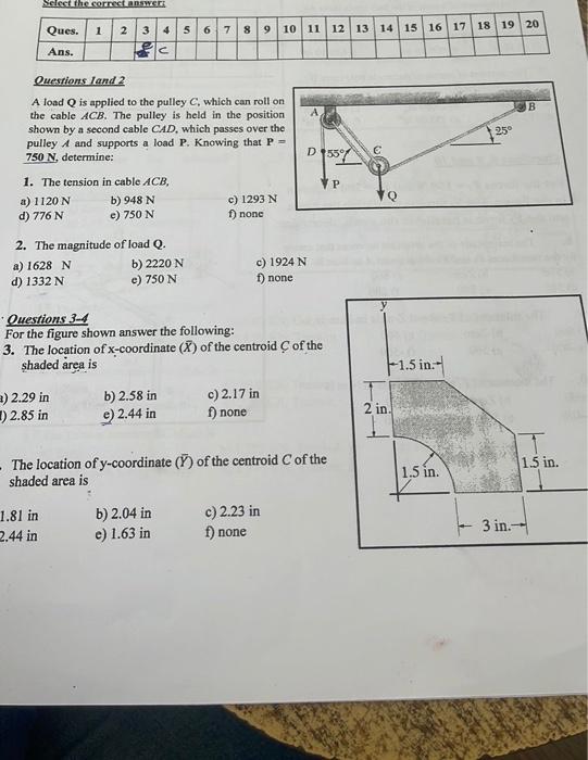 Solved A Foad Q Is Applied To The Pulley C Which Can Roll Chegg