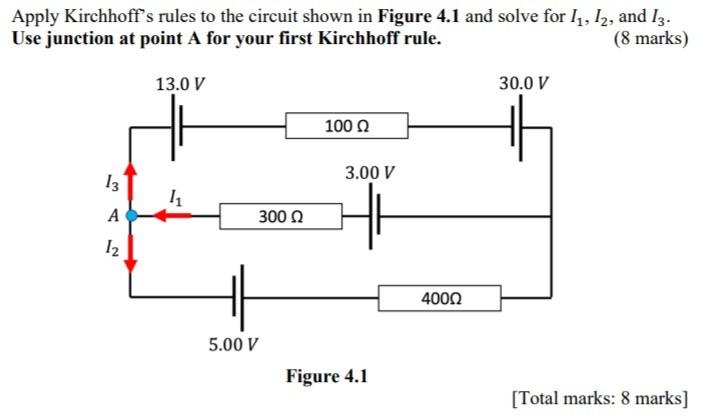 Solved Apply Kirchhoff S Rules To The Circuit Shown In Chegg