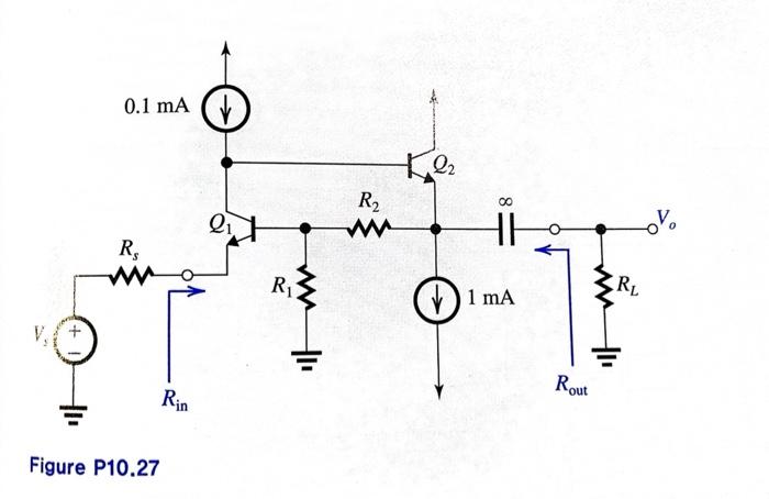 Solved In The Series Shunt Feedback Amplifier Shown Chegg