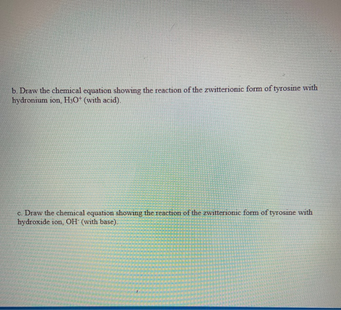 Solved B Draw The Chemical Equation Showing The Reaction Of Chegg