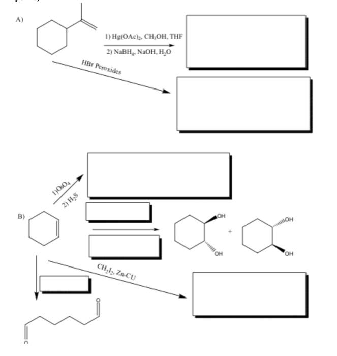 Solved A 1 Hg OAC CH OH THE 2 NaBH NaOH H O HBr Chegg