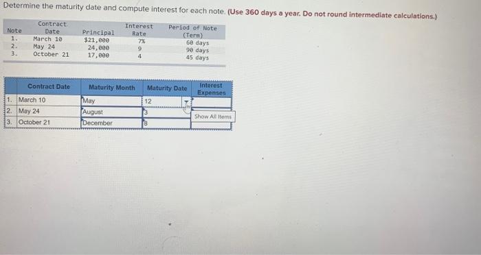 Solved Determine The Maturity Date And Compute Interest For Chegg