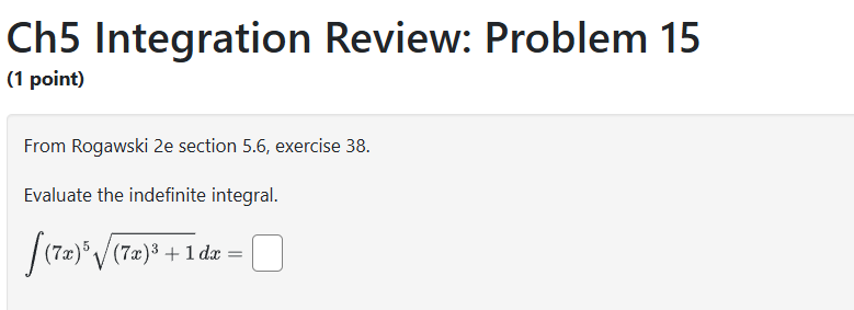 Solved 1 Point From Rogawski 2e Section 5 6 Exercise Chegg