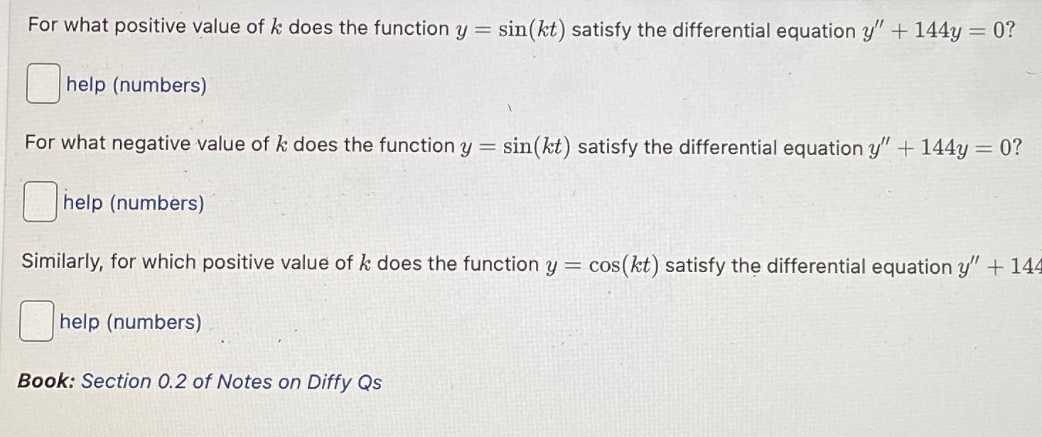 Solved For What Positive Value Of K Does The Function Chegg