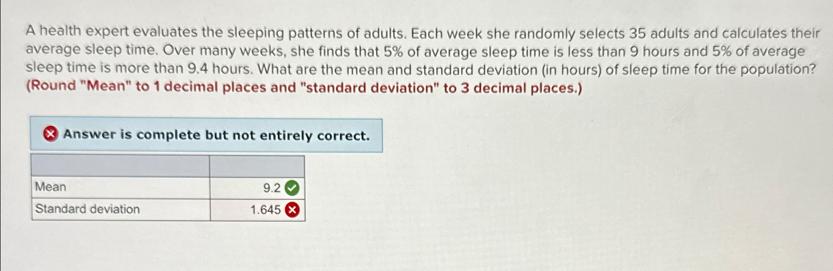 Solved A Health Expert Evaluates The Sleeping Patterns Of Chegg