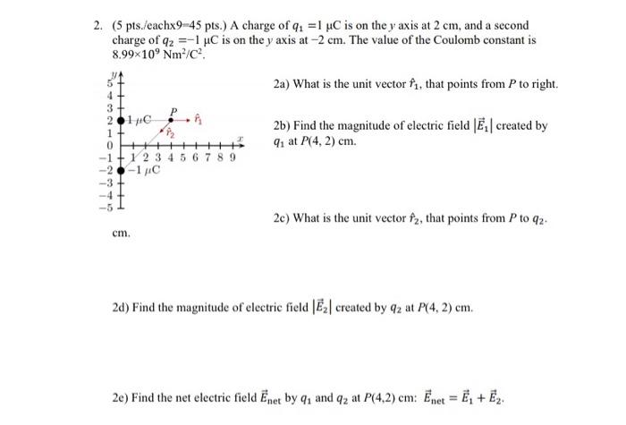 Solved Pts Eachx Pts A Charge Of Q L Uc Is On Chegg