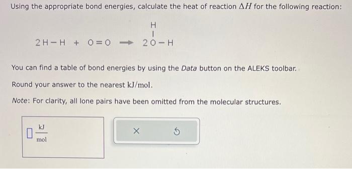 Solved Using The Appropriate Bond Energies Calculate The Chegg