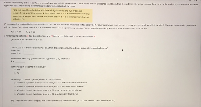 Solved Is There A Relationship Between Confidence Intervals Chegg