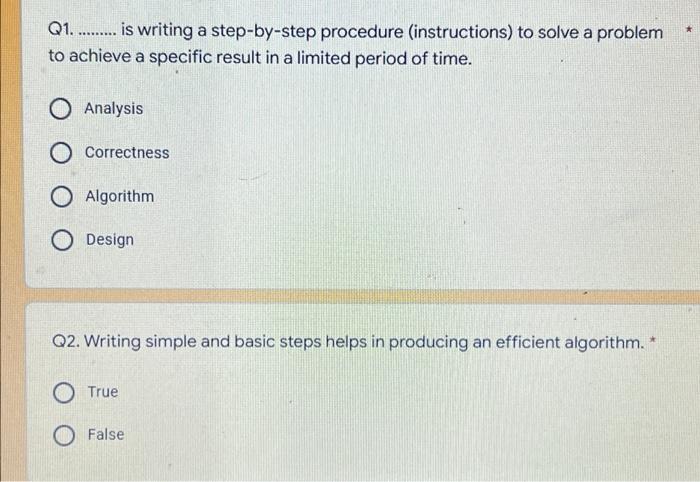 Solved Q1 Is Writing A Step By Step Chegg