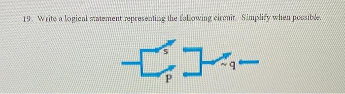 Solved Write A Logical Statement Representing The Chegg