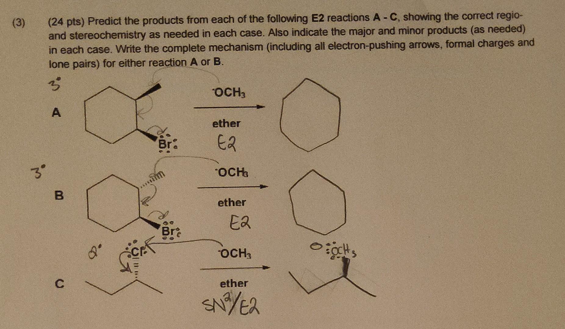 Solved Pts Predict The Products From Each Of The Chegg