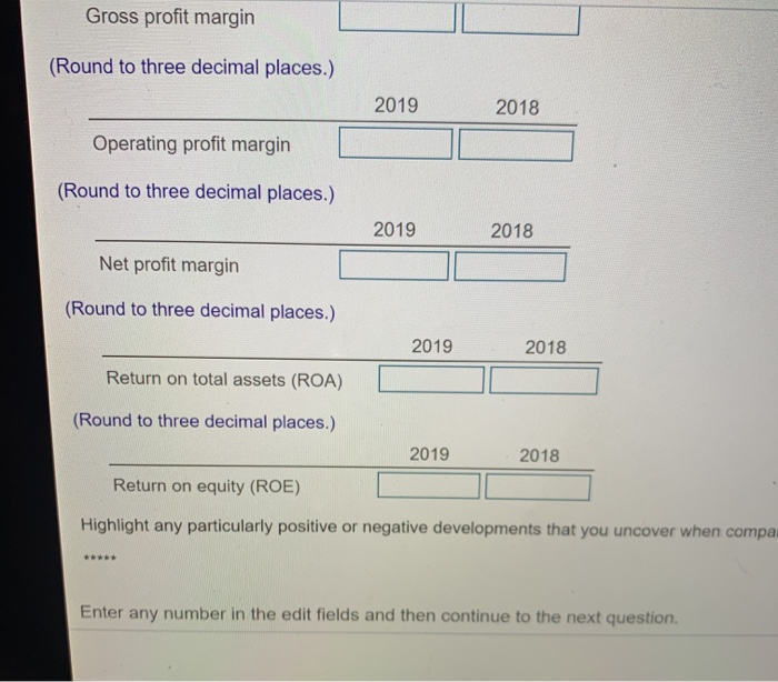 Solved Using The Tables Below Conduct A Complete Ratio Chegg