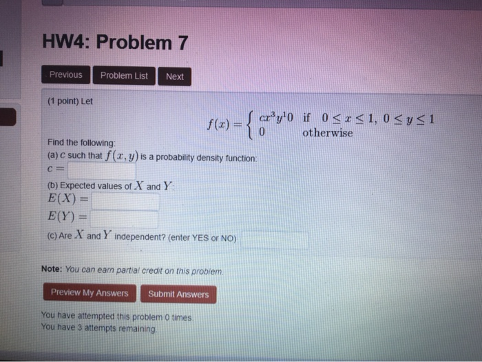 Solved HW4 Problem 7 Previous Problem List Next 1 Point Chegg