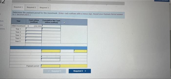 Solved Problem 24 5A Algo Payback Period Break Even Time Chegg