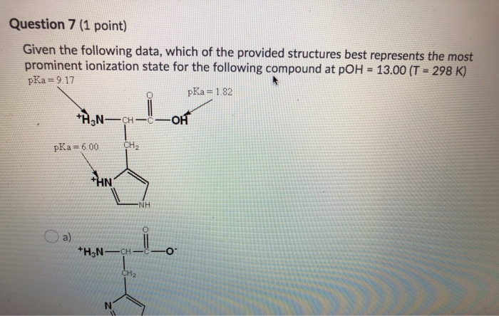 Solved Question 7 1 Point Given The Following Data Which Chegg