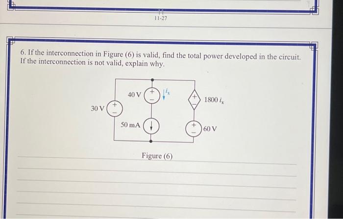 Solved If The Interconnection In Figure Is Valid Chegg