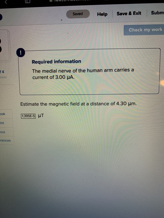 Solved Saved Help Save Exit Subm Check My Work Required Chegg