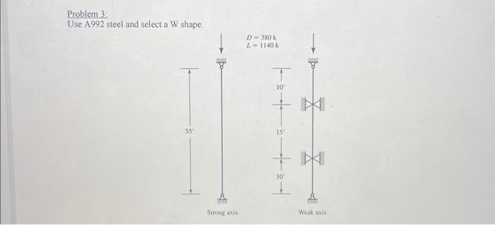 Solved Problem Use A Steel And Select A W Shape Chegg