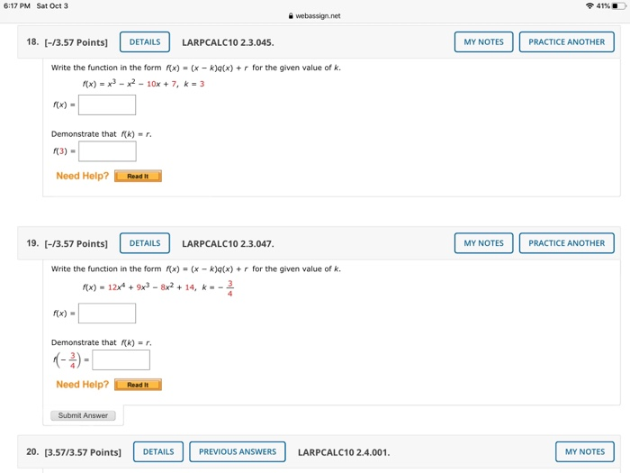 Solved Please Show A Clear Process That How You Solve For Chegg