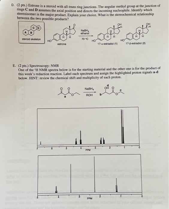 Solved CHEM 3780 Post Lab Questions Reduction Of Ethyl Chegg