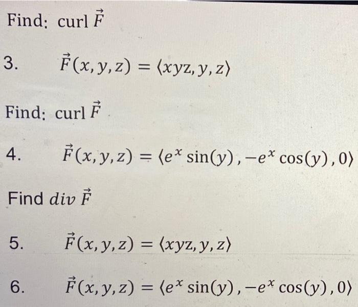 Solved Find curl È 3 F x y z xyz y z Find curl Chegg