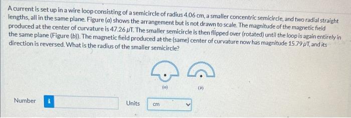 Solved A Current Is Set Up In A Wire Loop Consisting Of A Chegg