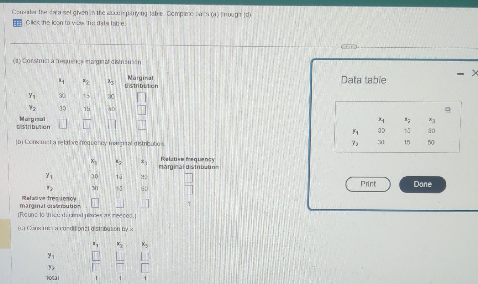 Solved Consider The Data Set Given In The Accompanying Chegg