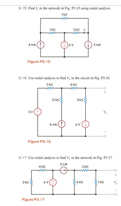 Solved 3 15 Find In The Network In Fig P3 15 Using Nodal Chegg