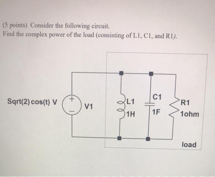 Solved Points Consider The Following Circuit Find The Chegg