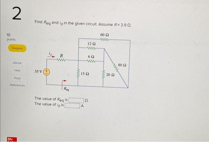 Solved Find Req And Io In The Given Circuit Assume R Chegg