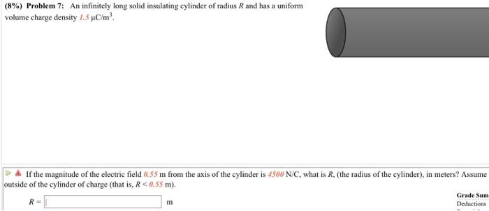 Solved Problem An Infinitely Long Solid Insulating Chegg