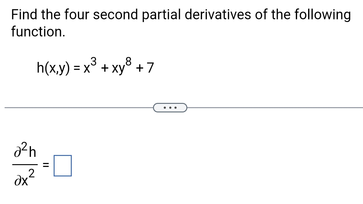 Solved Find The Four Second Partial Derivatives Of The Chegg