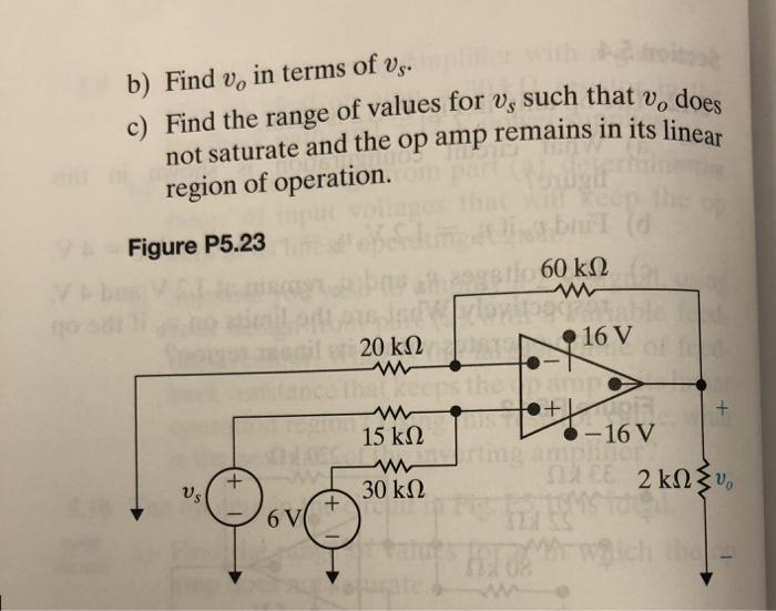 Solved 5 23 The Op In The Circuit Of Fig P5 23 Is Chegg