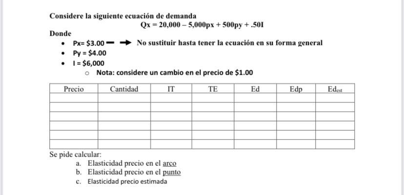 Solved Considere la siguiente ecuación de Chegg