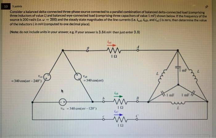 Solved 10 Spoints Consider A Balanced Delta Connected Chegg