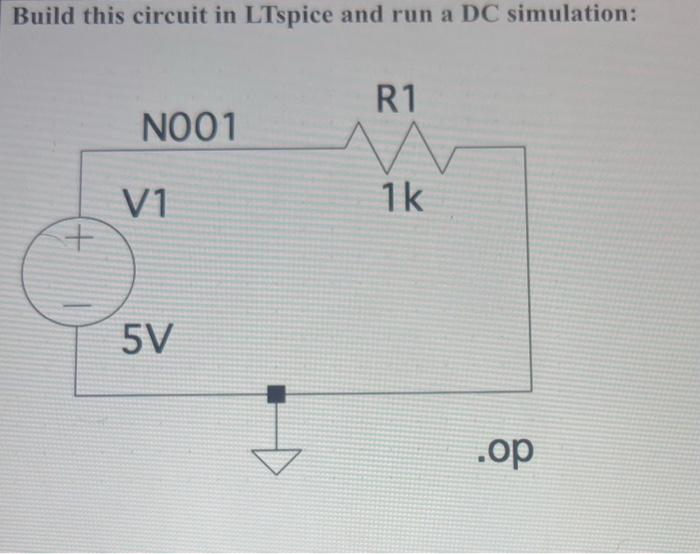 Solved Build This Circuit In LTspice And Run A DC Chegg