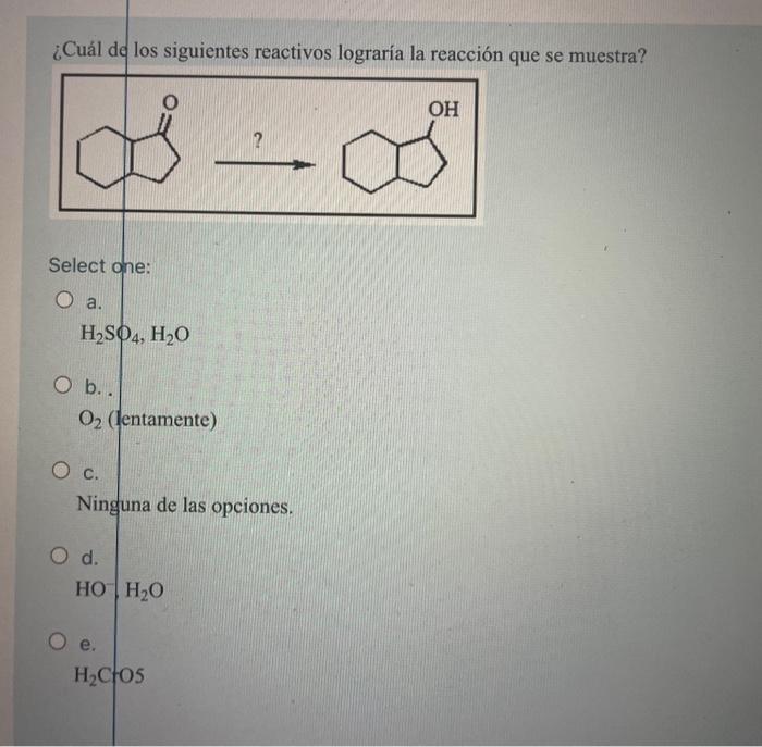 Solved Cuál sería el nombre del siguiente compuesto Select Chegg