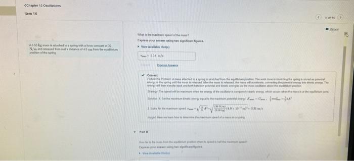 Solved I Need Help With Part B I Thought It Would Be Cm Chegg