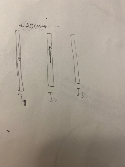 Solved Three Long Straight Parallel Wires In A Row The Chegg