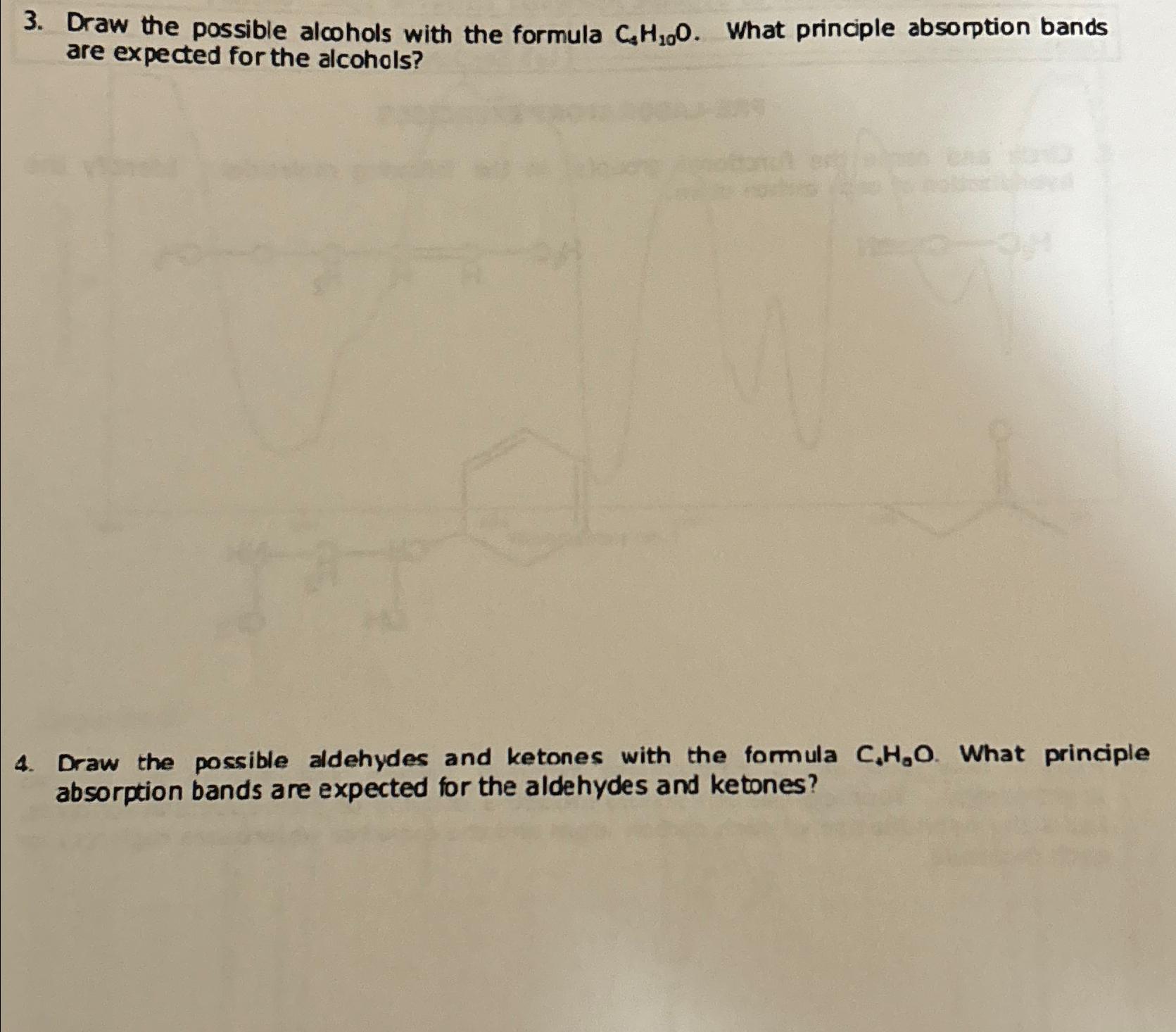 Solved Draw The Possible Alcohols With The Formula C4H10O Chegg