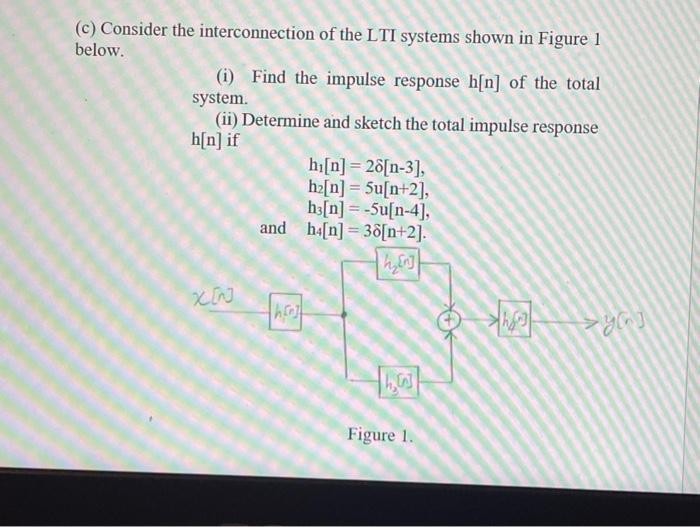 Solved C Consider The Interconnection Of The LTI Systems Chegg