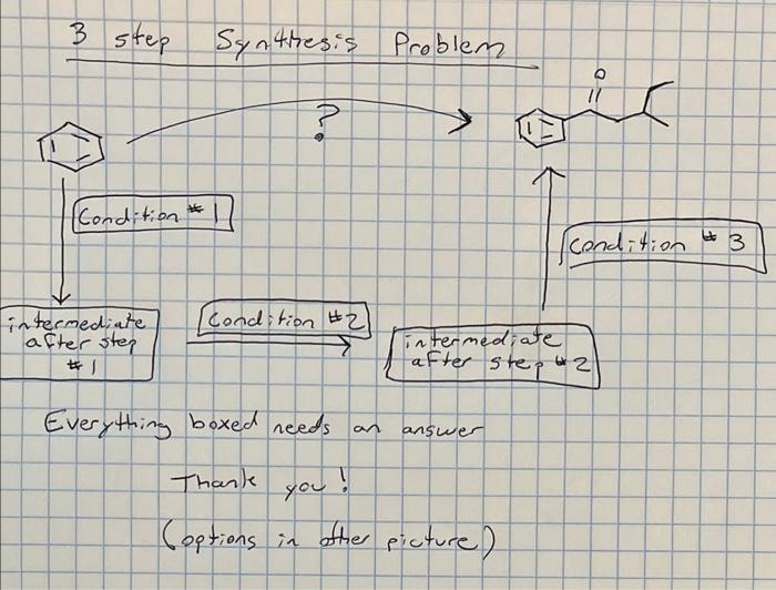 Solved Step Synthesis Problem Everything Boxed Needs On Chegg