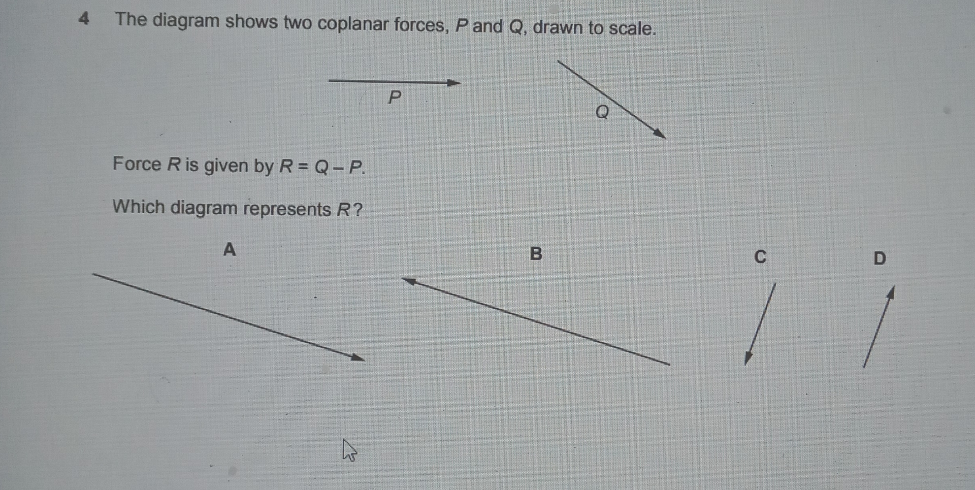 Solved 4 The Diagram Shows Two Coplanar Forces P And Q Chegg