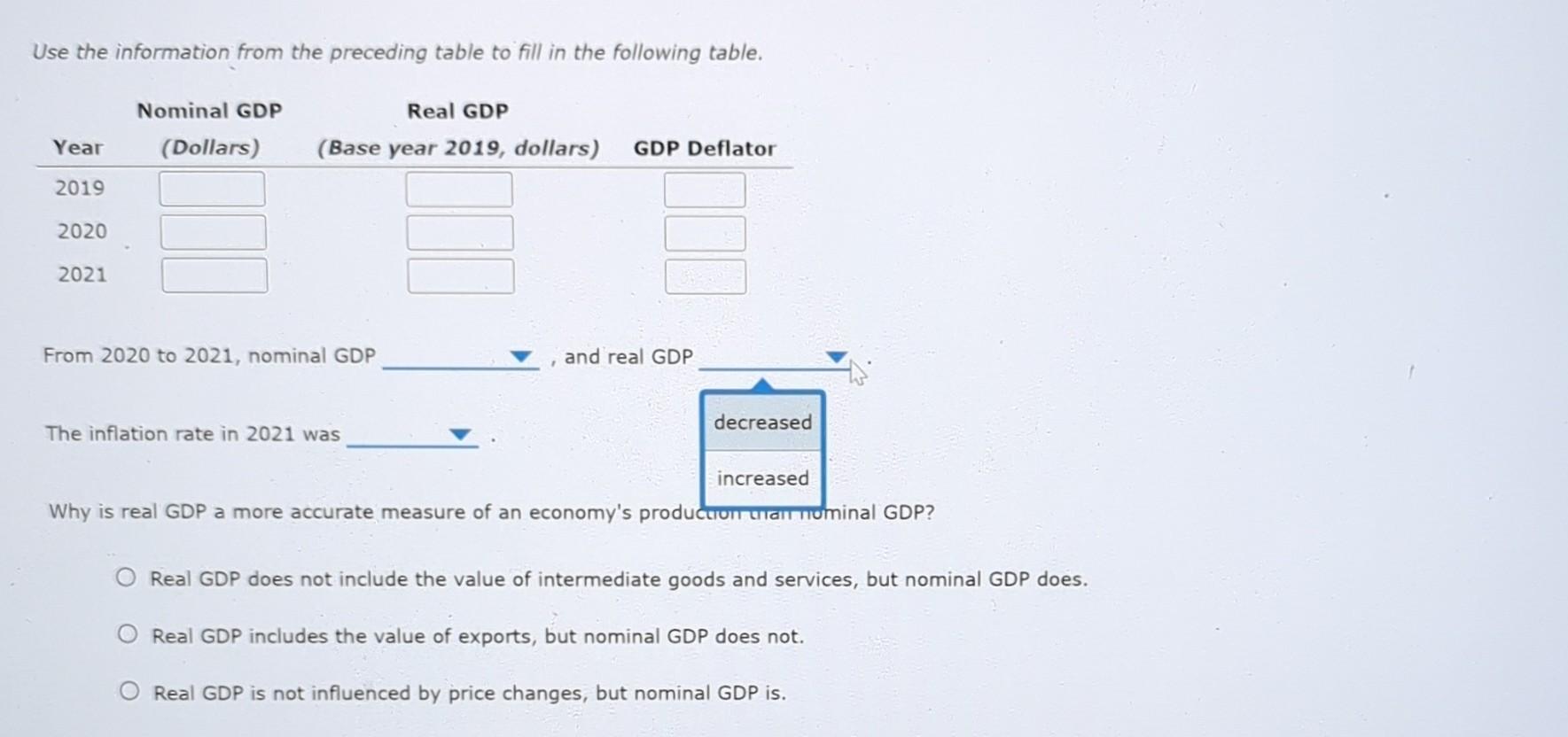 Solved 5 Real Versus Nominal GDP Consider A Simple Economy Chegg