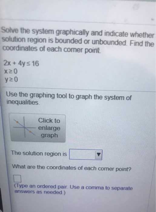 Solved Solve The System Graphically And Indicate Whether Chegg