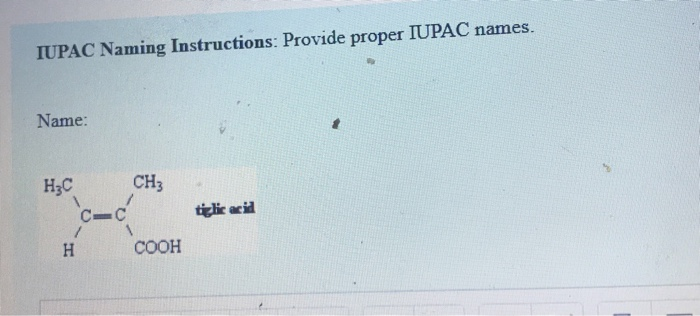 Solved Iupac Naming Instructions Provide Proper Iupac Chegg