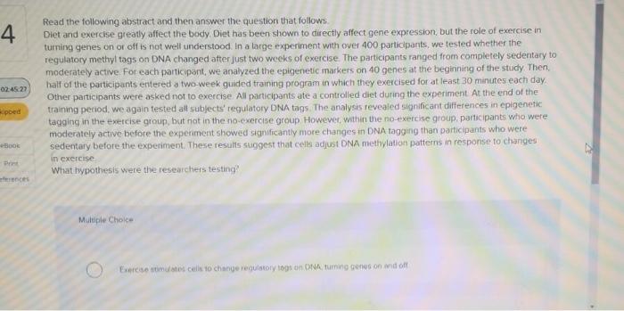 Solved Read The Following Abstract And Then Chegg